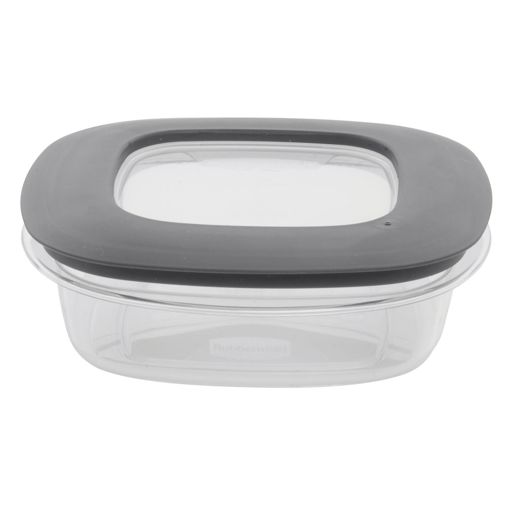 Rubbermaid Premier 3 Cup Clear Plastic Food Container With Lid 71 8 L X 7 1 8 W X 2 3 5 H