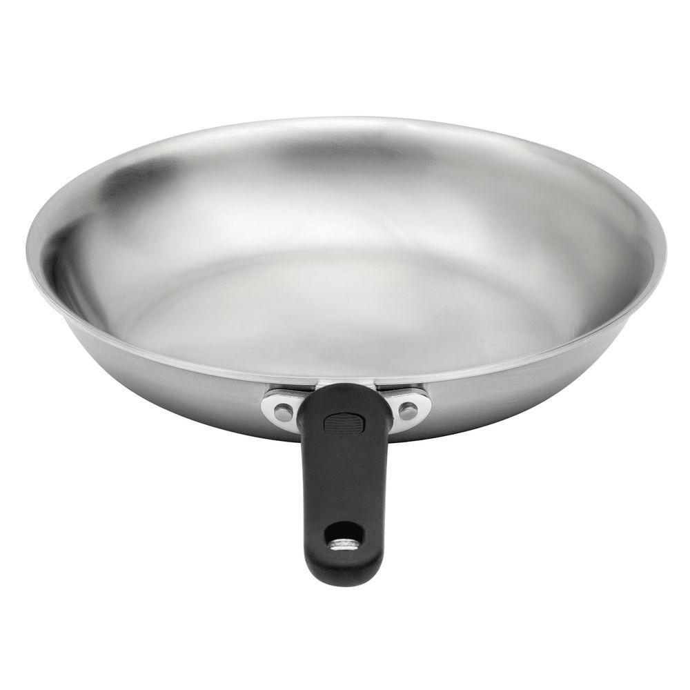 Vollrath Tribute® 8Dia Tri-Ply Stainless Steel Fry Pan with Silicone  Handle - 15 1/8L x 8W x 1 7/8H