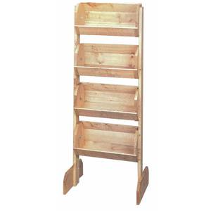 Angled Display Shelf Comes with an Oak Finish for a Stylish Look.