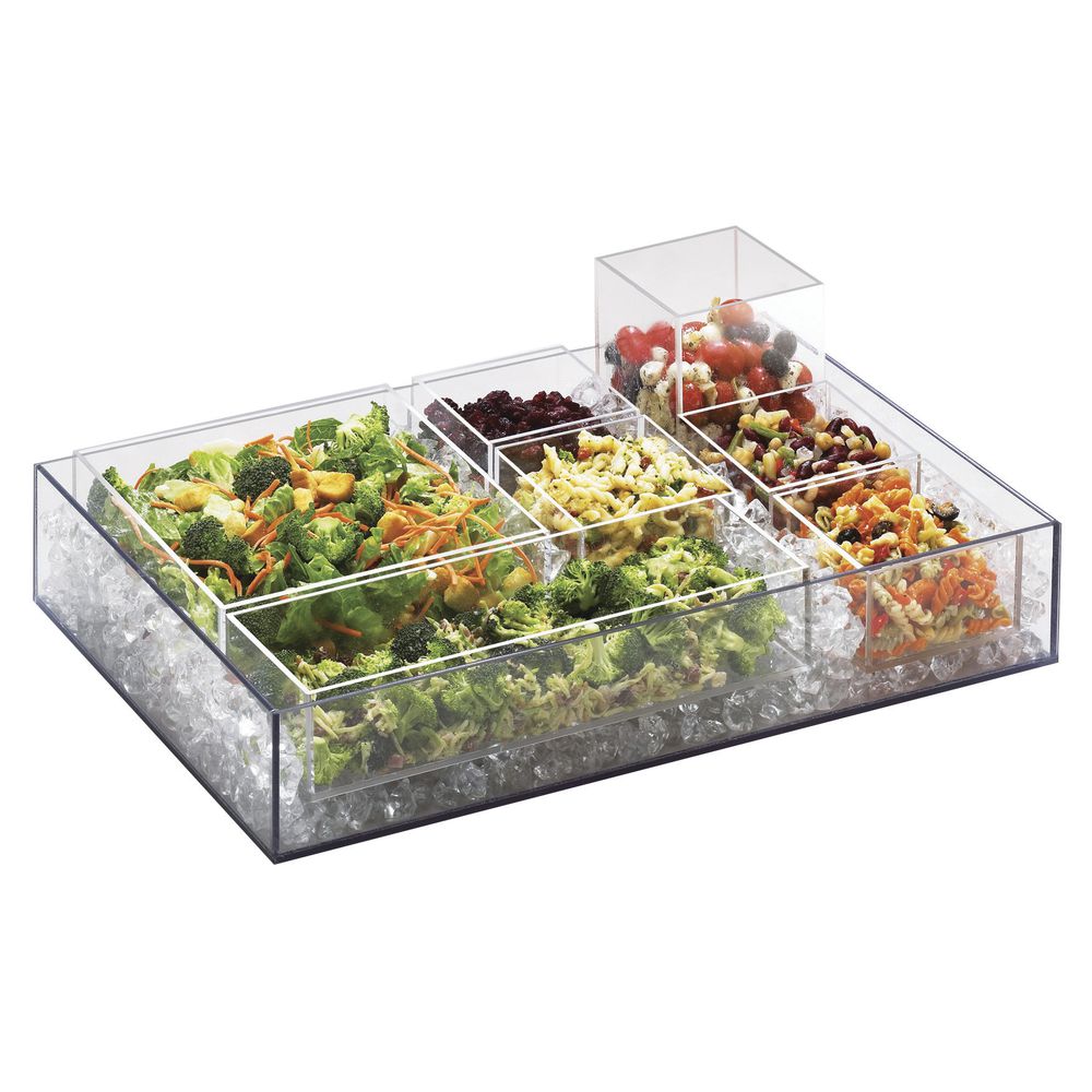 Cal-Mil Cater Choice System Buffet Tray  20"L x 7"W x 3"H Acrylic