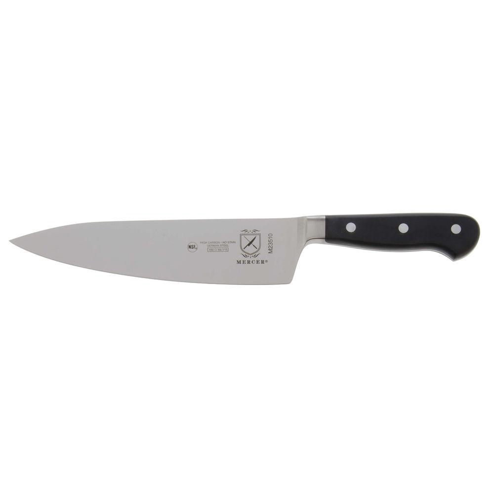 Mercer Renaissance® Stainless Steel Chef's Knife with Black Handle - 8L  Blade