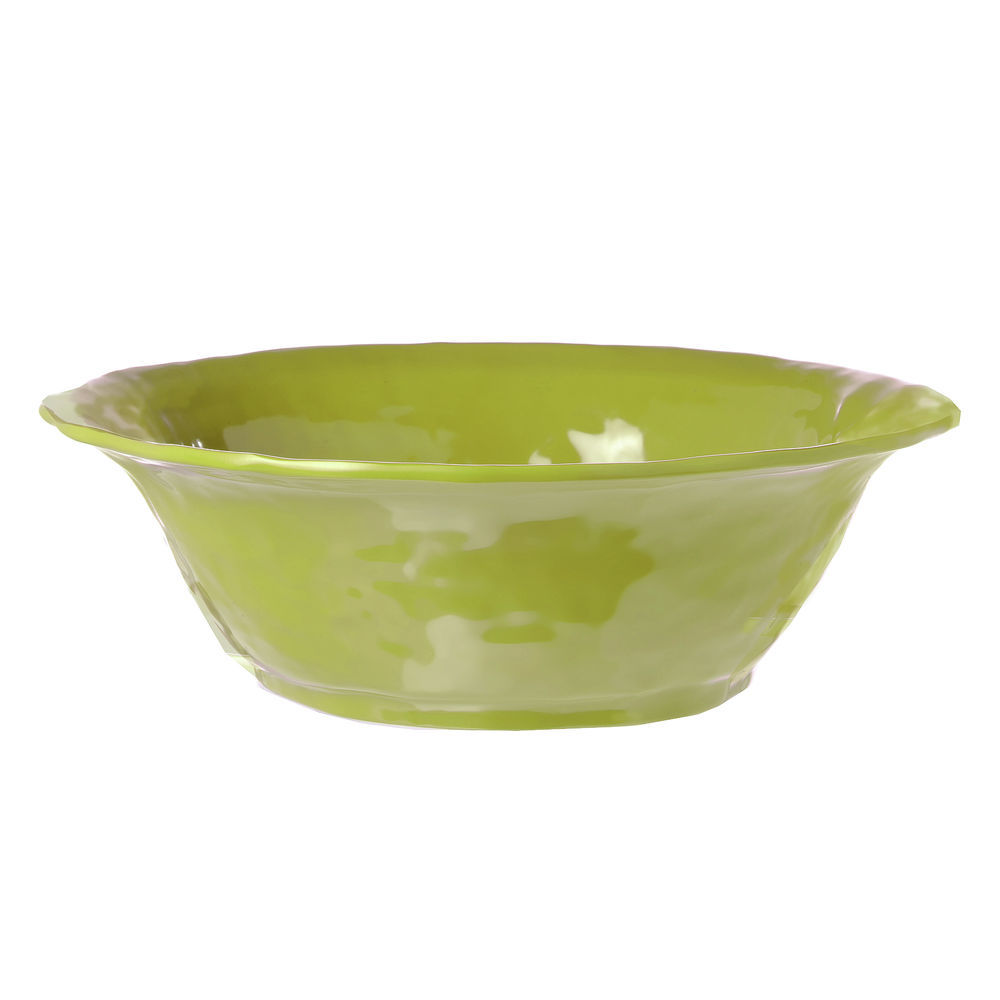 Textured Green Decorative Bowls Melamine 14 Inch Diameter