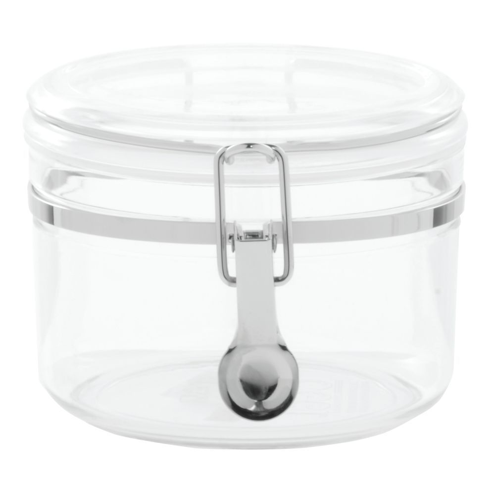 CANISTER, PLASTIC, 27 OZ, 5DIAX4H, CLEAR