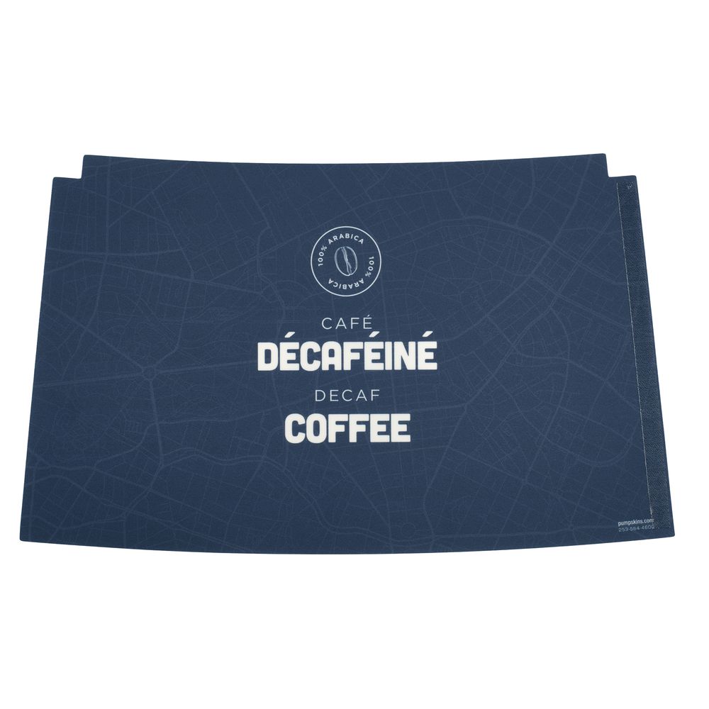 Pump Skin Removable, Bilingual Decaf Sign