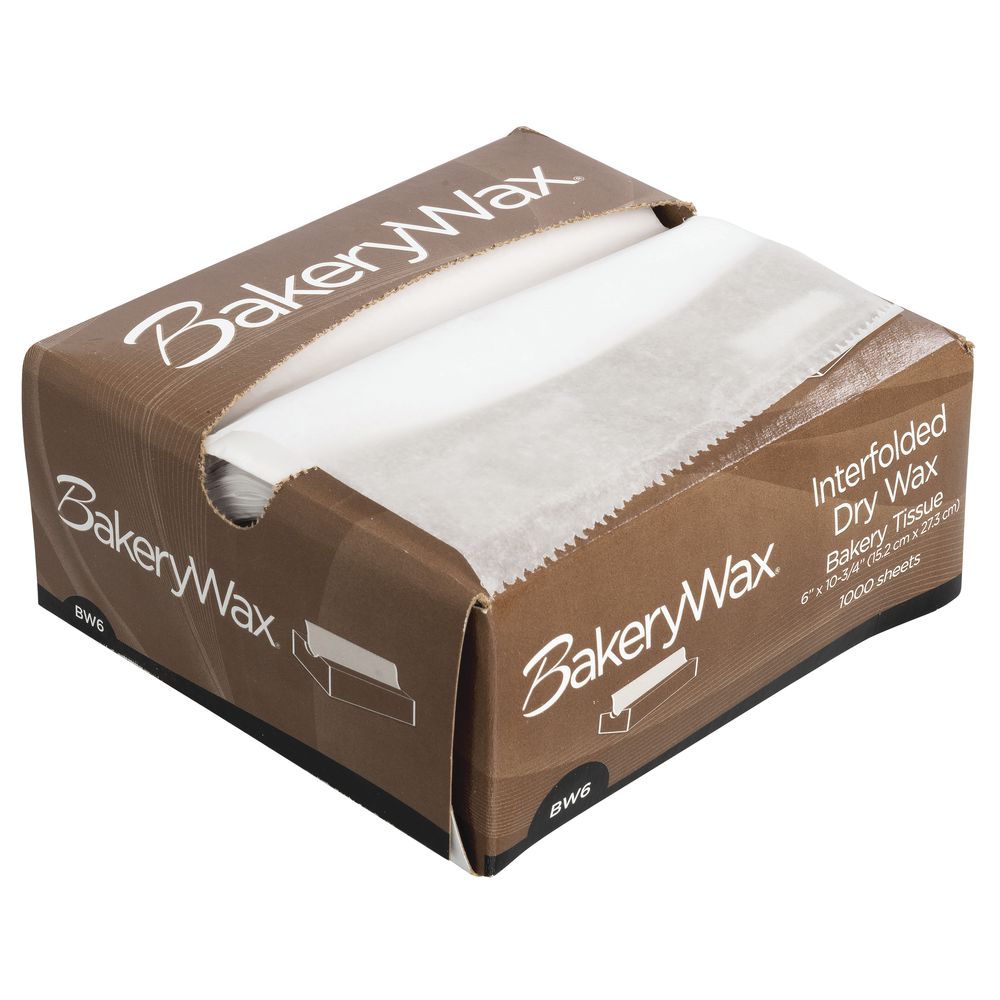 Interfold Dry Wax Paper White Bakery Tissue Paper. Size - 6 x 10 apx. 1000  sheets