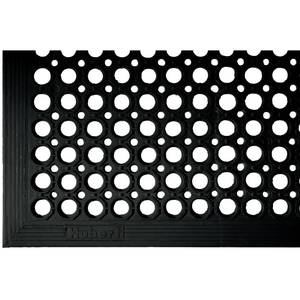 HUBERT® Charcoal Nitrile PVC Foam Cushion Max Anti-Fatigue Mat - 6'L x 4'W  x 5/8H