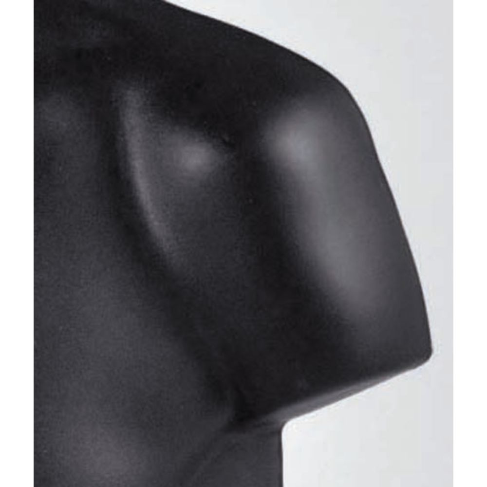 Half Round Female Torso Mannequin, Black