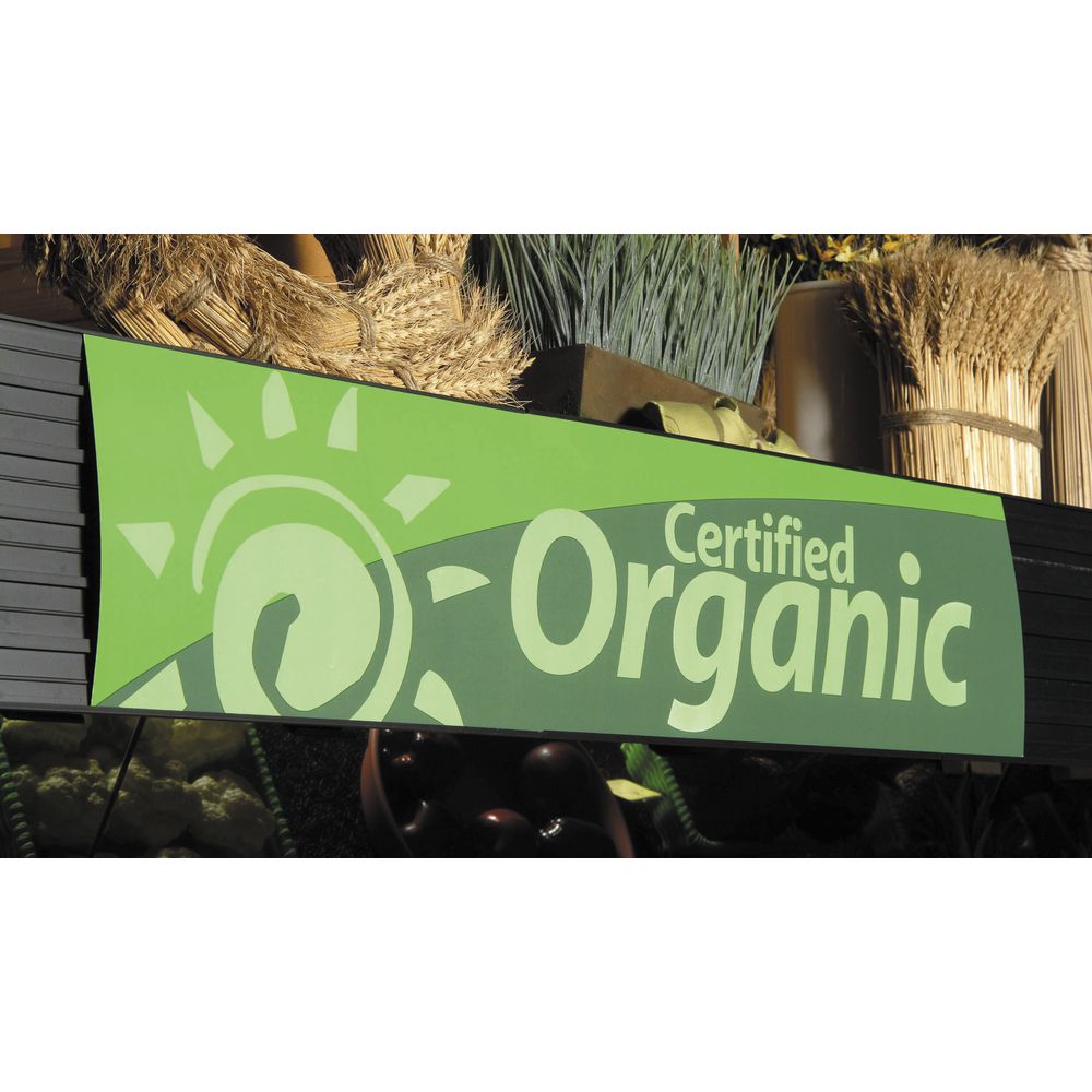 Organic Signage Category Header Fits Six Track 7 1/4"H x 33"L