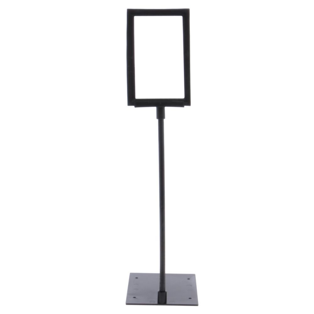 Black Plastic Signage Stands Shovel Base 4&#34; Stem For 3 1/2&#34;H x 5 1/2&#34;W Inserts