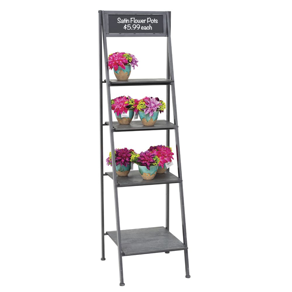 Metal Ladder Display With Chalkboard