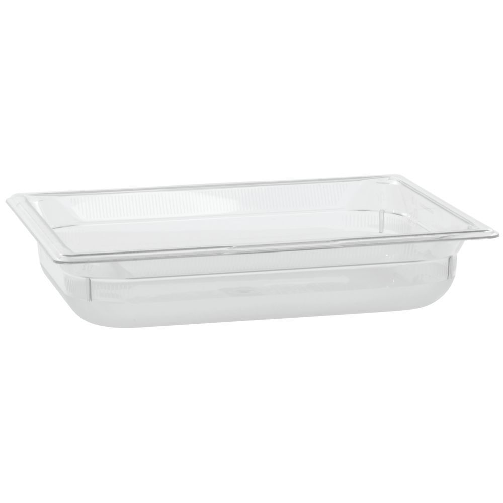 Vollrath Super Pan Plastic Steam Table Pan Low Temp Clear 1/2 Size 2 1/2"D