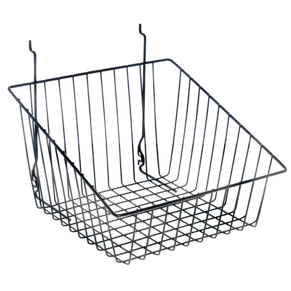 Black Tapered Slatwall Baskets