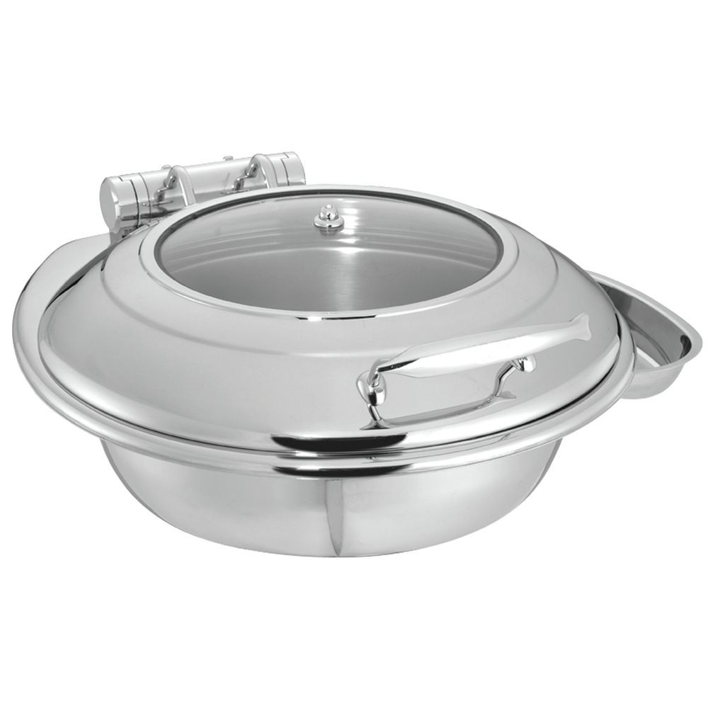 CHAFER, INDUCTION, ROUND, W/GLASS LID