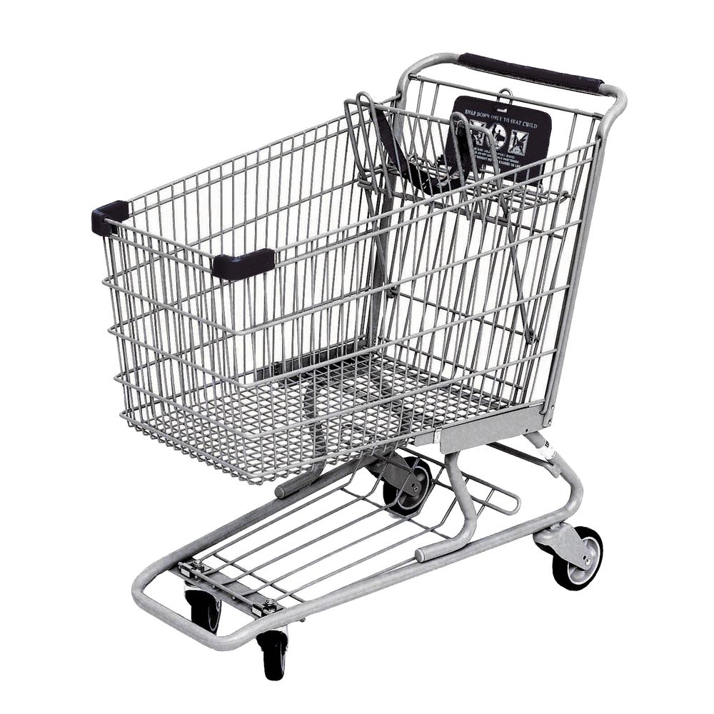 Technibilt Coated Wire Shopping Cart With Black Accents - 35 3/4