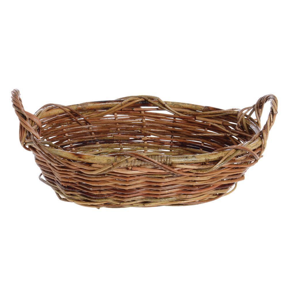 Dark Oval Basket with Handles