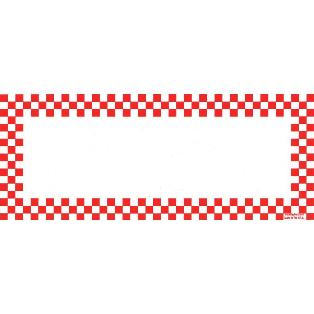 CARDS, CHECKERBOARD, 2"X5", RED