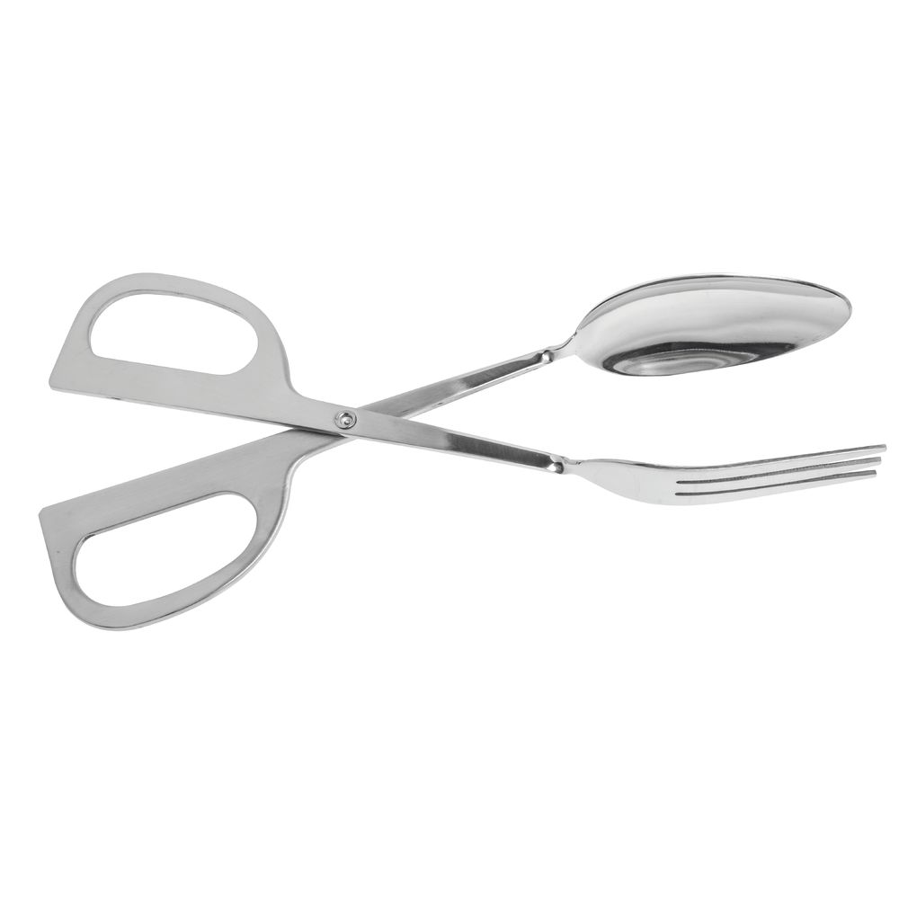 Winco ST-10S Stainless Steel Scissor Salad Tongs 10in.