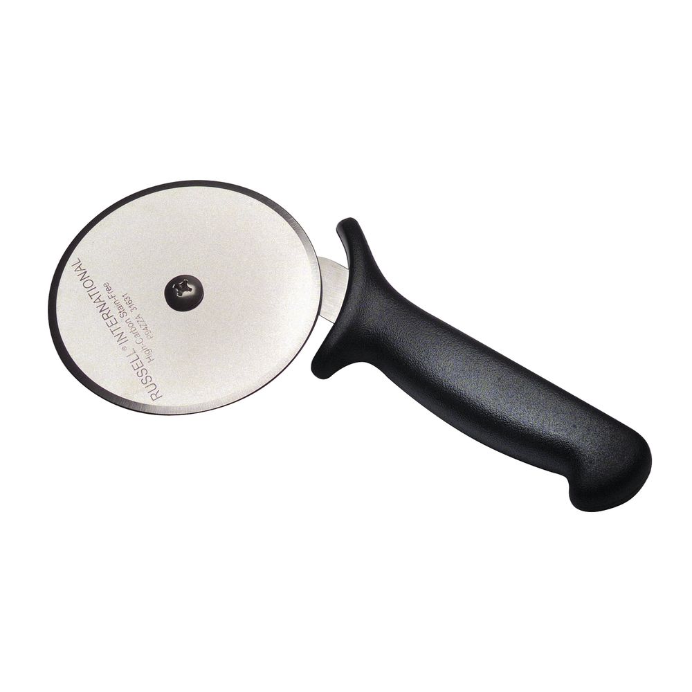 PIZZA CUTTER, 4", BLACK POLY HANDLE