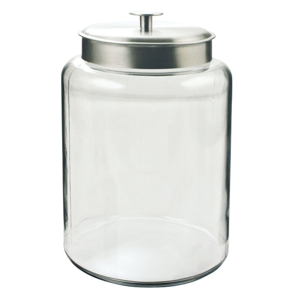 Anchor Hocking 2.5-Gallon Glass Barrel Jar with Brushed Aluminum Lid 