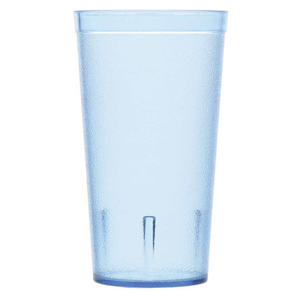 Blue Plastic Tumbler Glass Snack Tray
