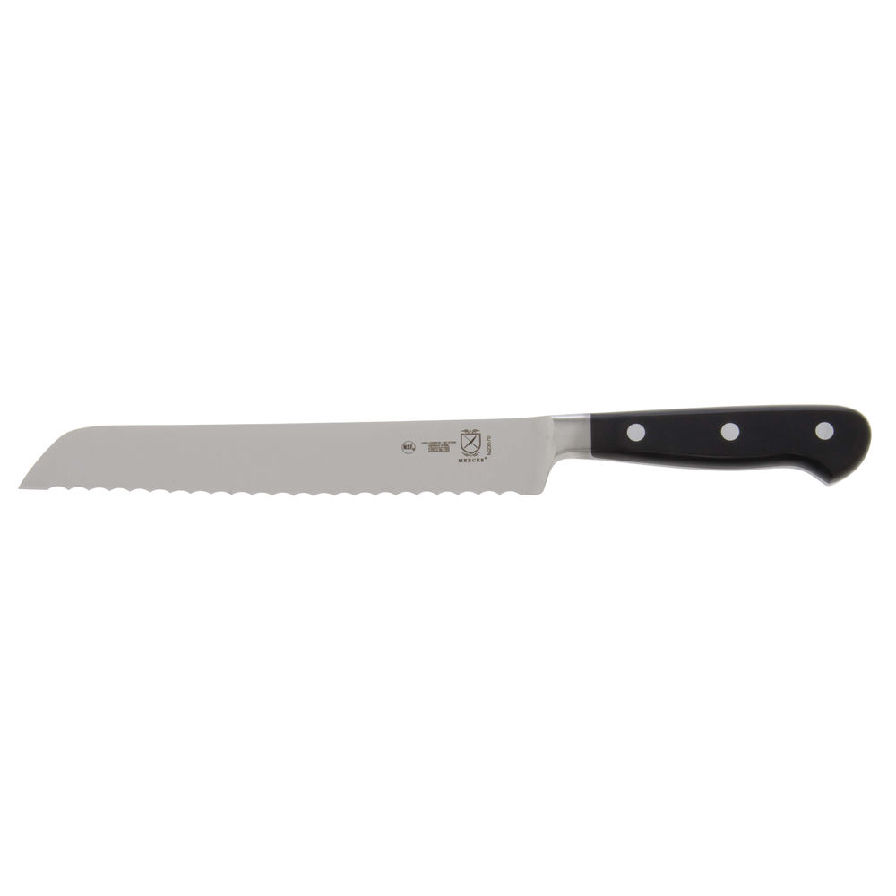 Mercer Renaissance Stainless Steel Straight Bread Knife with Black Handle