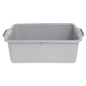 Choice 20 x 15 x 5 Gray Polypropylene Perforated Bus Tub