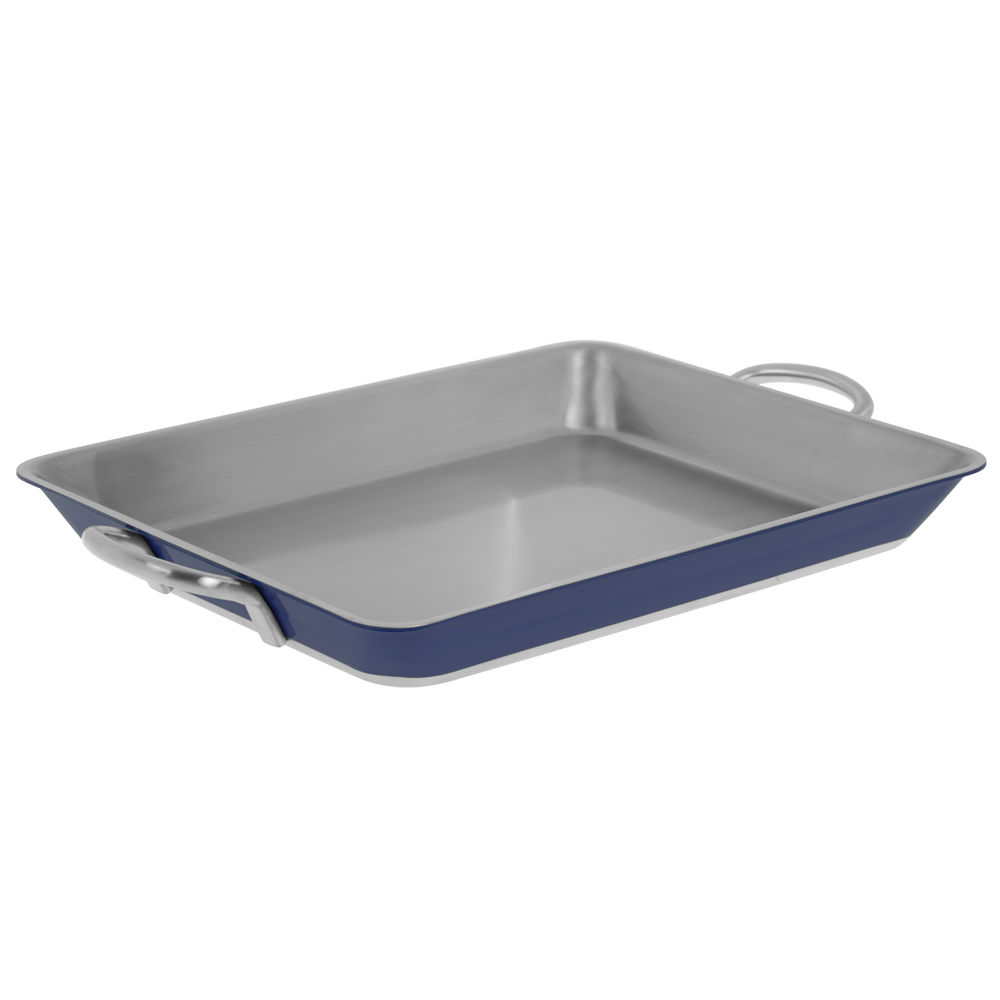 TRAY, RECTANGLE, SS, 3PLY, BLUE, 14.25"L