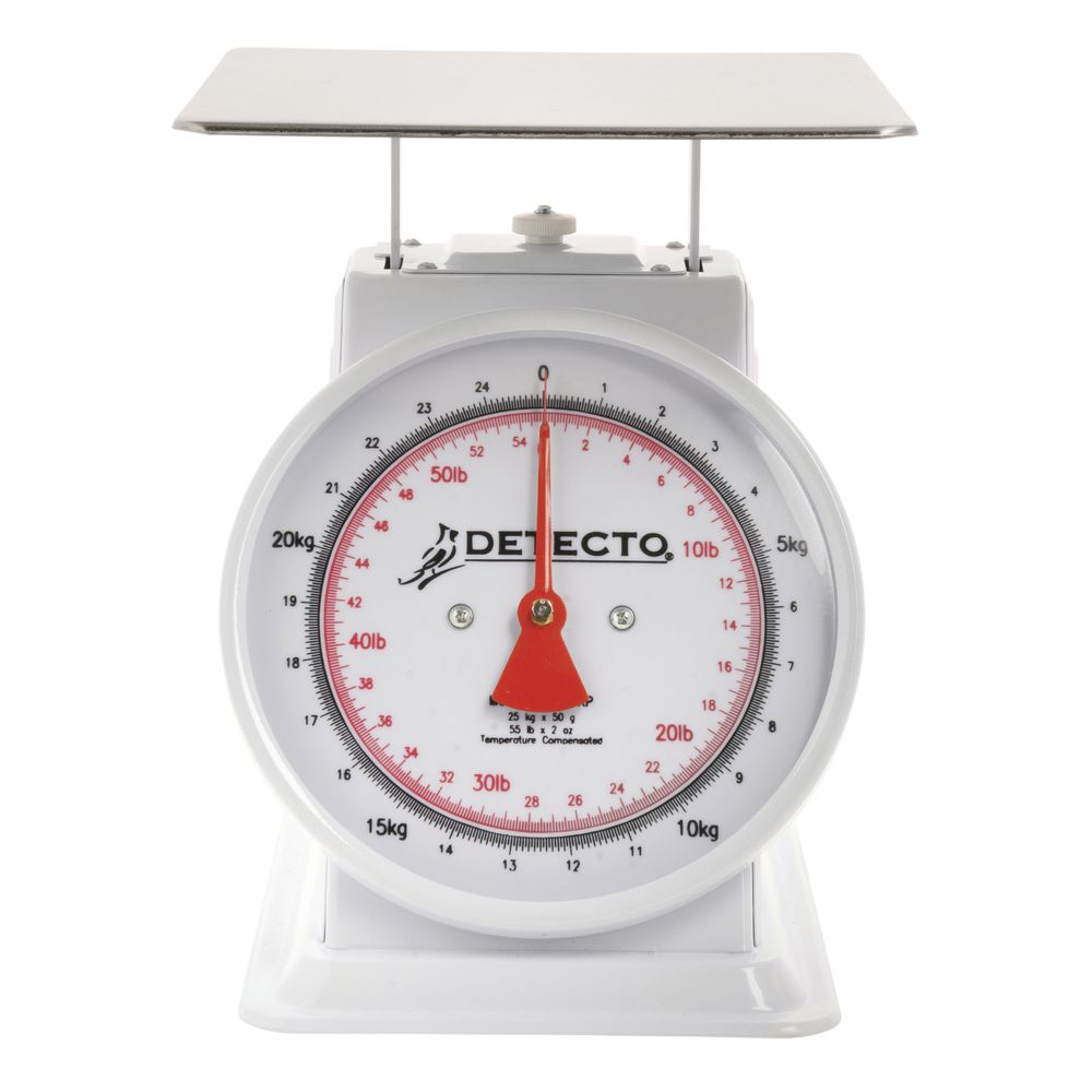 Detecto 40 lb Hanging Pan Scale with 8Dia Double Dial - 14 1/2
