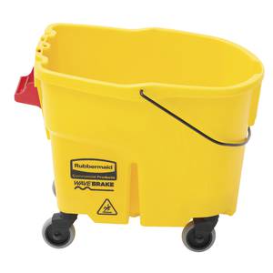 Rubbermaid WaveBrake 2.0 Bucket, 26 qt, Plastic, Yellow