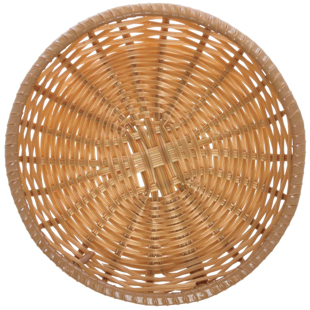 Tri-Cord Washable Decorative Wicker Basket in Natural Color  12"D x 2"H