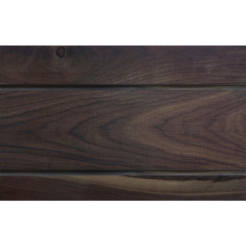 Textured Slatwall Panel, Walnut Woodgrain