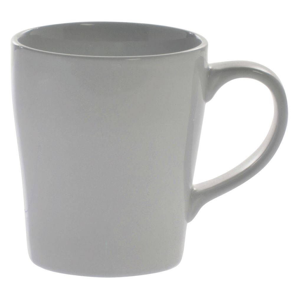 World Basics Mid-Rim Coffee Mug 12 Oz Bright White Porcelain
