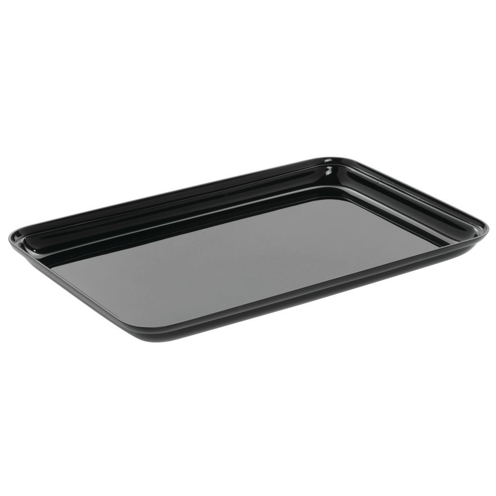 Delfin Black Acrylic Food Tray 15"L x 10"W x 1"H 