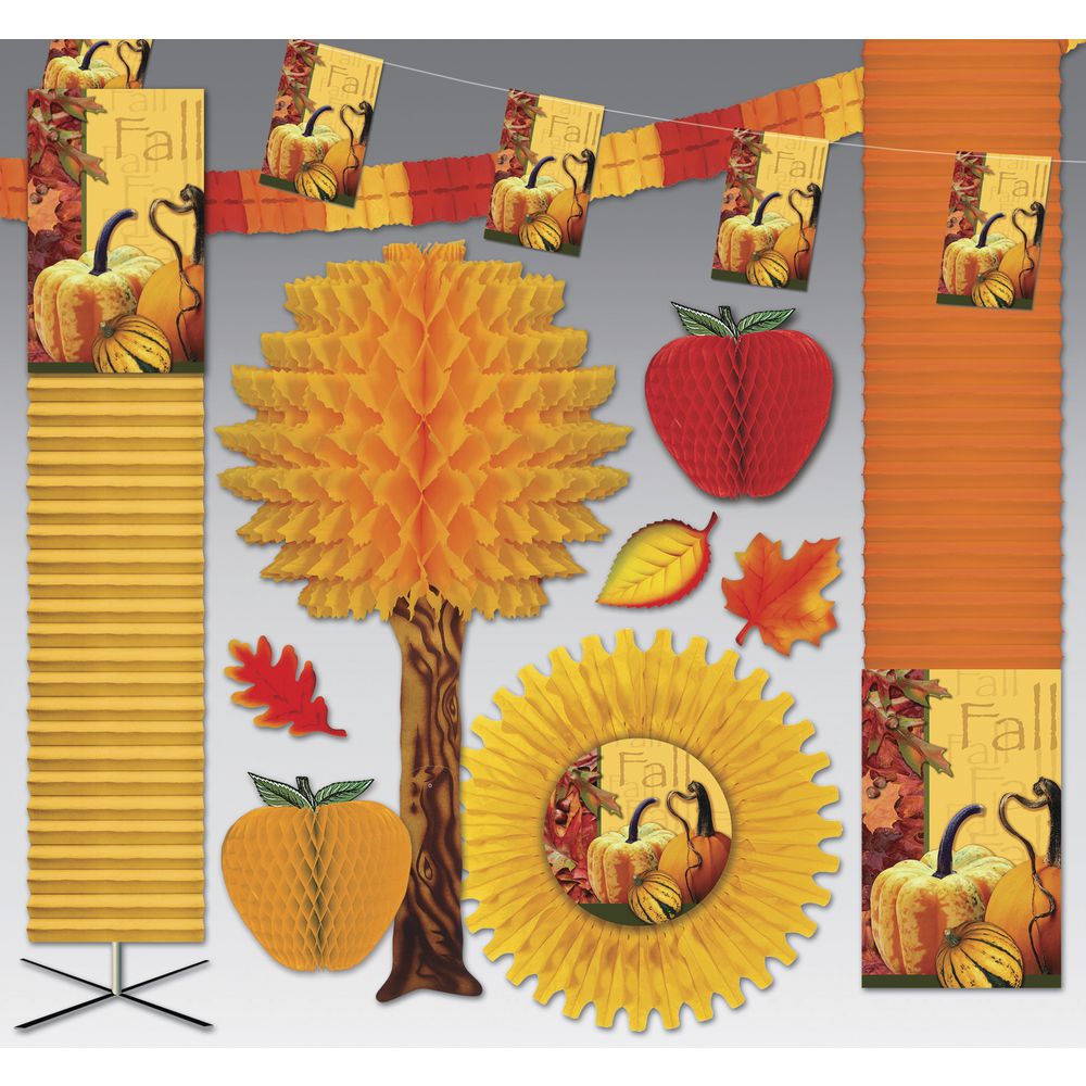 Decorations Kit Signs Of Fall Deluxe 6000 Sq Ft Crepe
