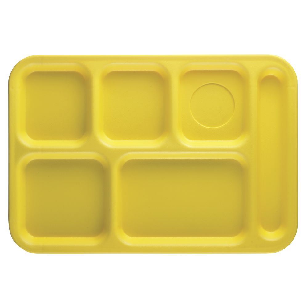 Cambro Penny-Saver Yellow Co-Polymer Compartment Cafeteria Tray - 14L x  10W