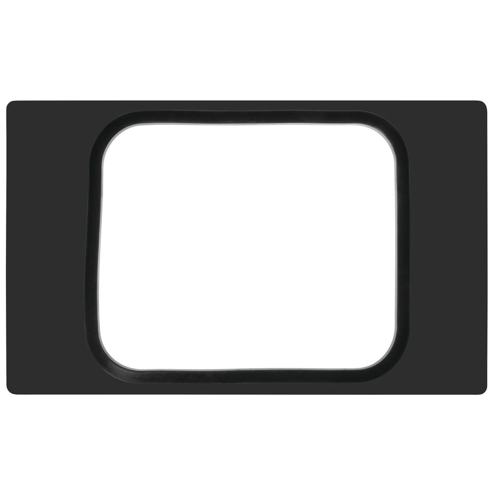 CO TILE, STAINLESS, 12.6X10.25 CUTOUT, BLK