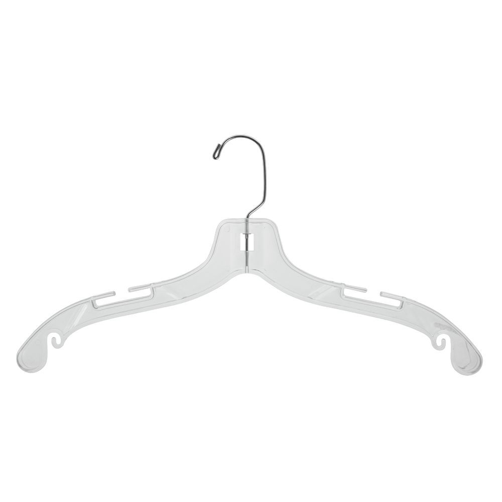 Only Hangers Clear Plastic Dress Hangers – 17 Inch, 100-Pack Bulk Box