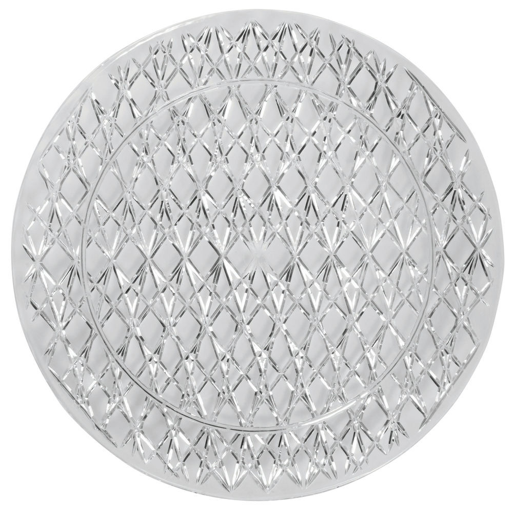 Novelty Crystal Round Diamond Pattern Heavyweight Polystyrene Cut