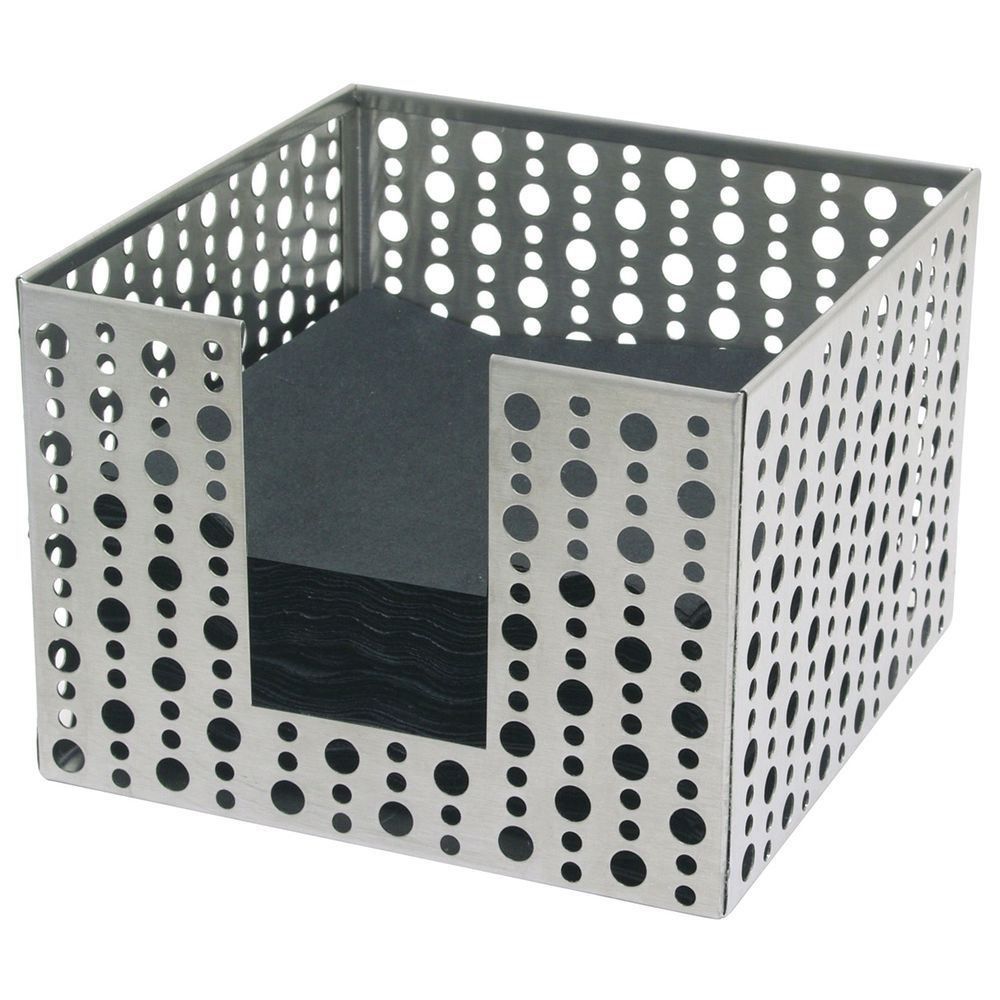 6.5 by 5.5 by 4.5 Chrome Co-Rect Stainless Steel Square Napkin Holder 