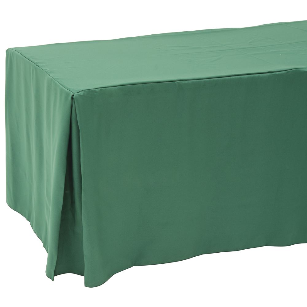 HUBERT&#174; Fitted Table Covers With Pleats Hunter Polyester  72"L x 30"W x 29"H