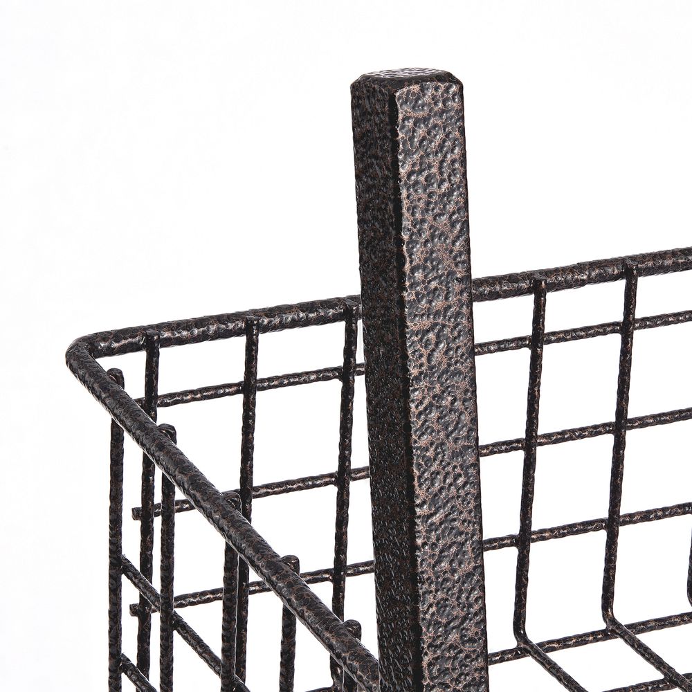 Expressly HUBERT® Rectangular Espresso Wire 2-Tier Stand - 10 3/4
