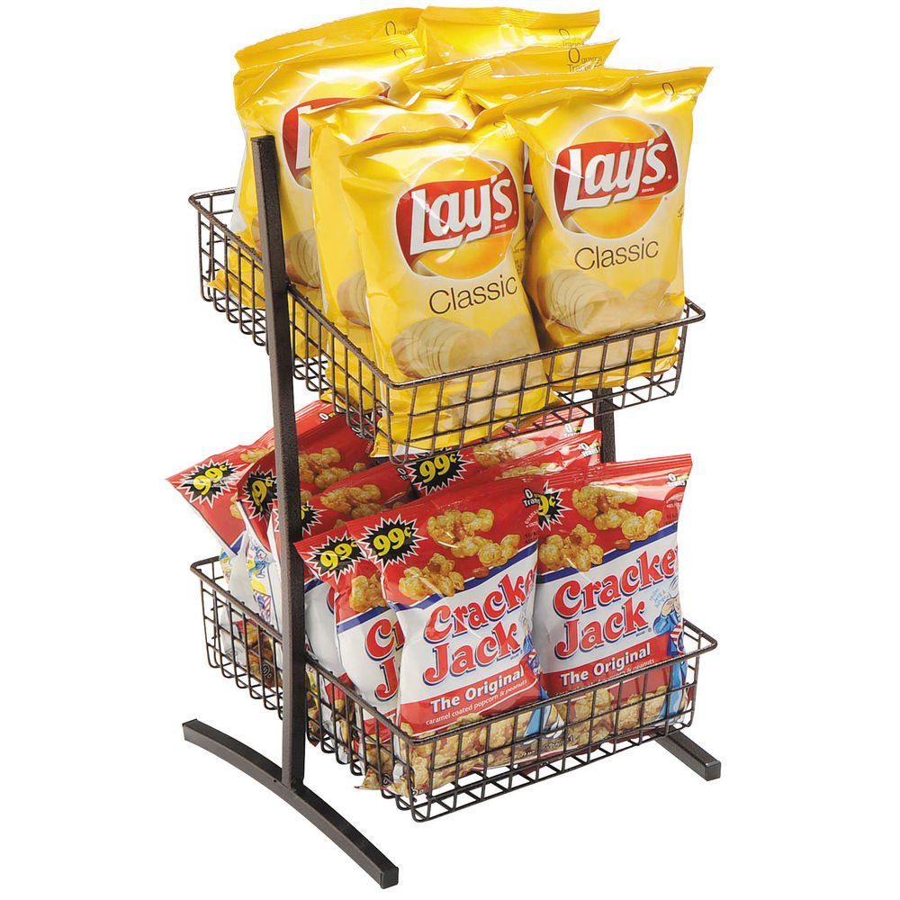 Medium-sized 2 Tier Basket Stand for Countertop Use