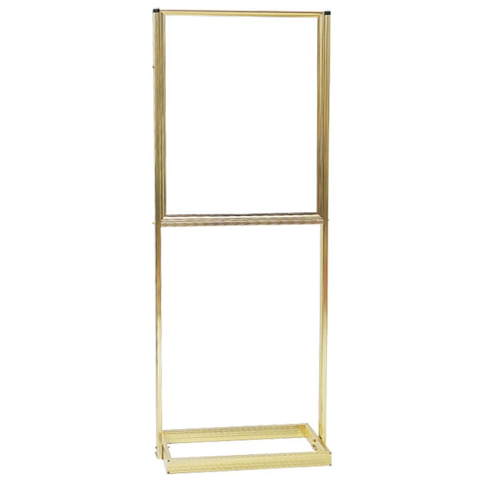 FLOOR STAND, DOUBLE-SIDED, BRASS, 63"H