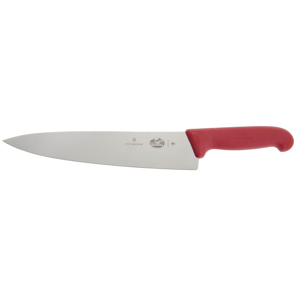 KNIFE, CHEF&#39;S/COOK&#39;S, FIBROX, RED, 10"