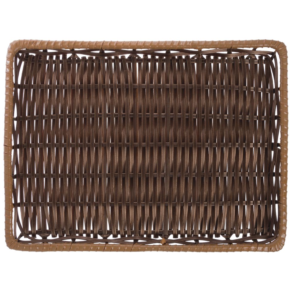 Tri-Cord Washable Wicker Display Basket in Brown 13"L x 18"W x 1"H