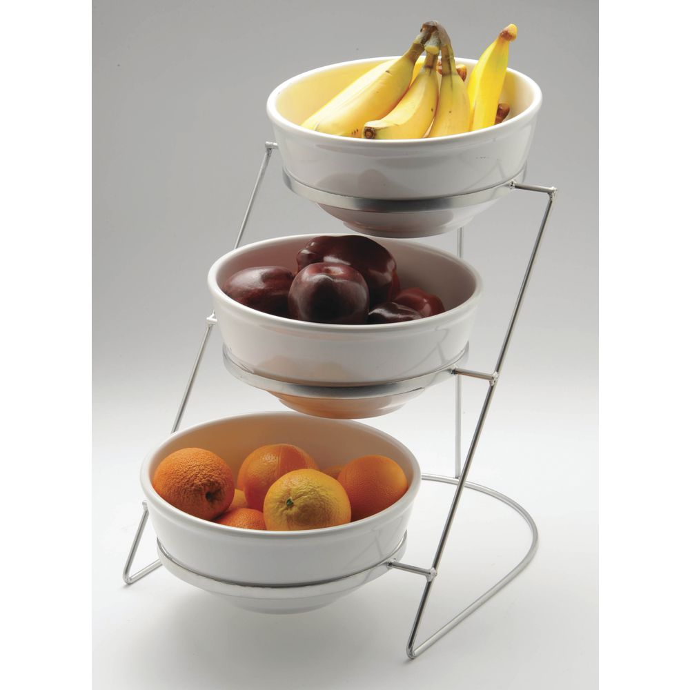 Silver Wire Fruit Stand With Three 10" White Bowls Get the best deal for black fruit bowl dinnerware bowls from the largest online selection at ebay.com.
