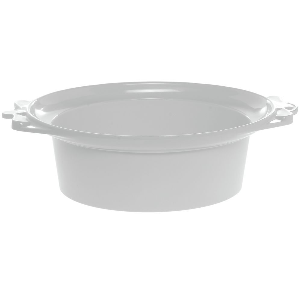 Oval Buffet Pan in White Melamine 12 1/2"L x 17 1/2"W x 6"H