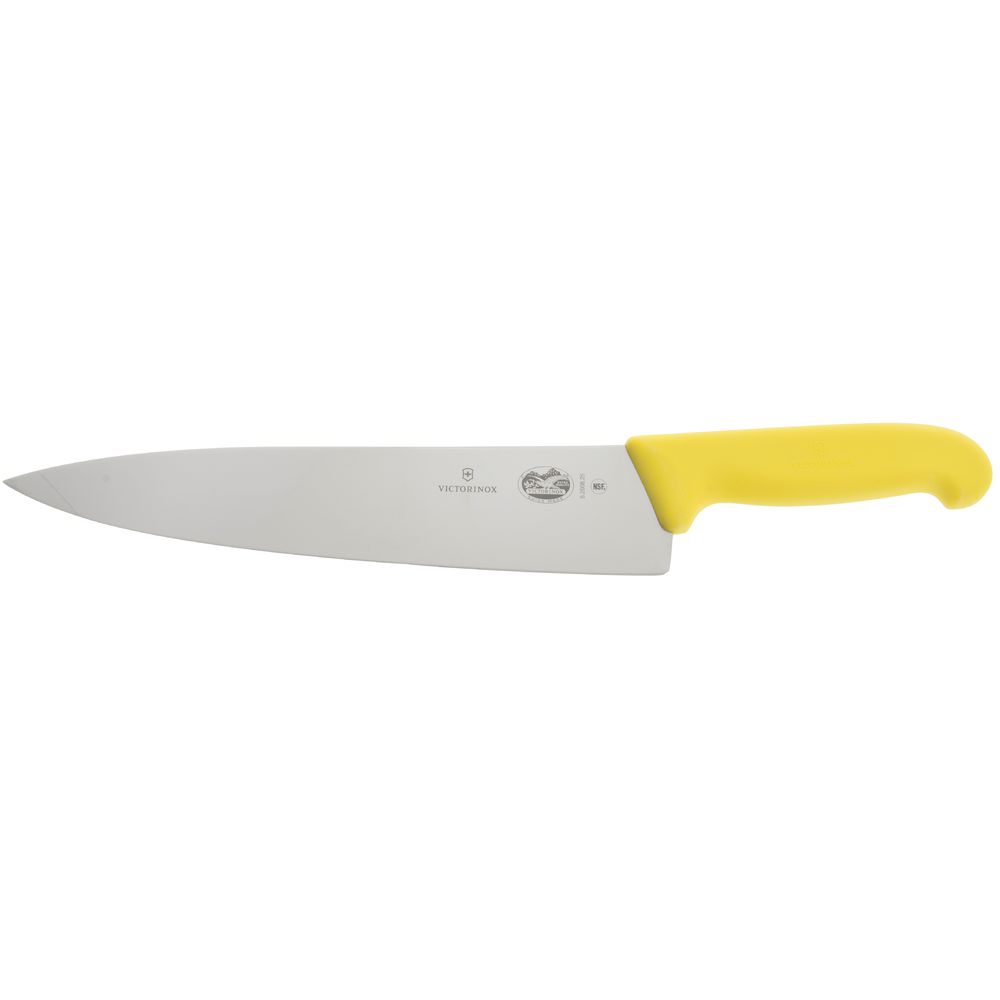 KNIFE, CHEF&#39;S/COOK&#39;S, FIBROX, YELLOW, 10"