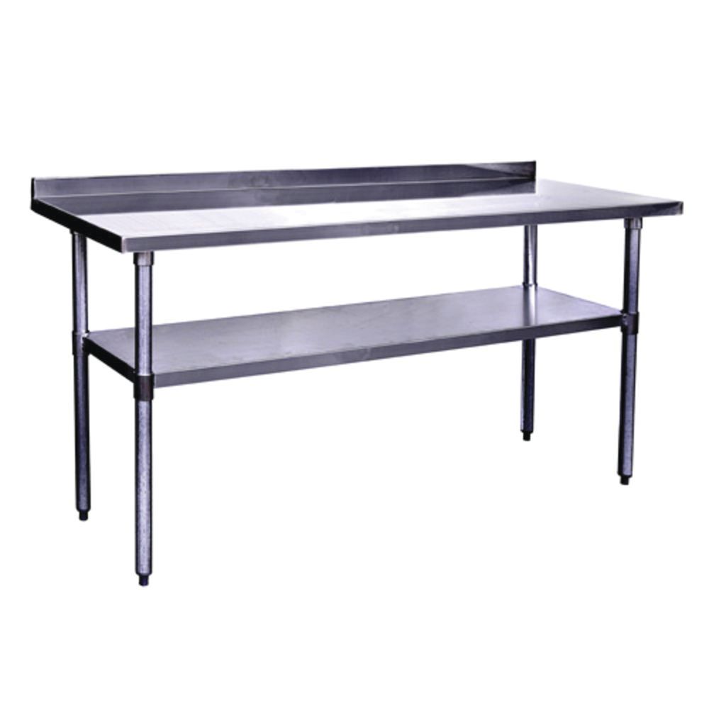 Kratos 16 Gauge, 304 Stainless Steel Enclosed Worktable w/ Mid-Shelf ...