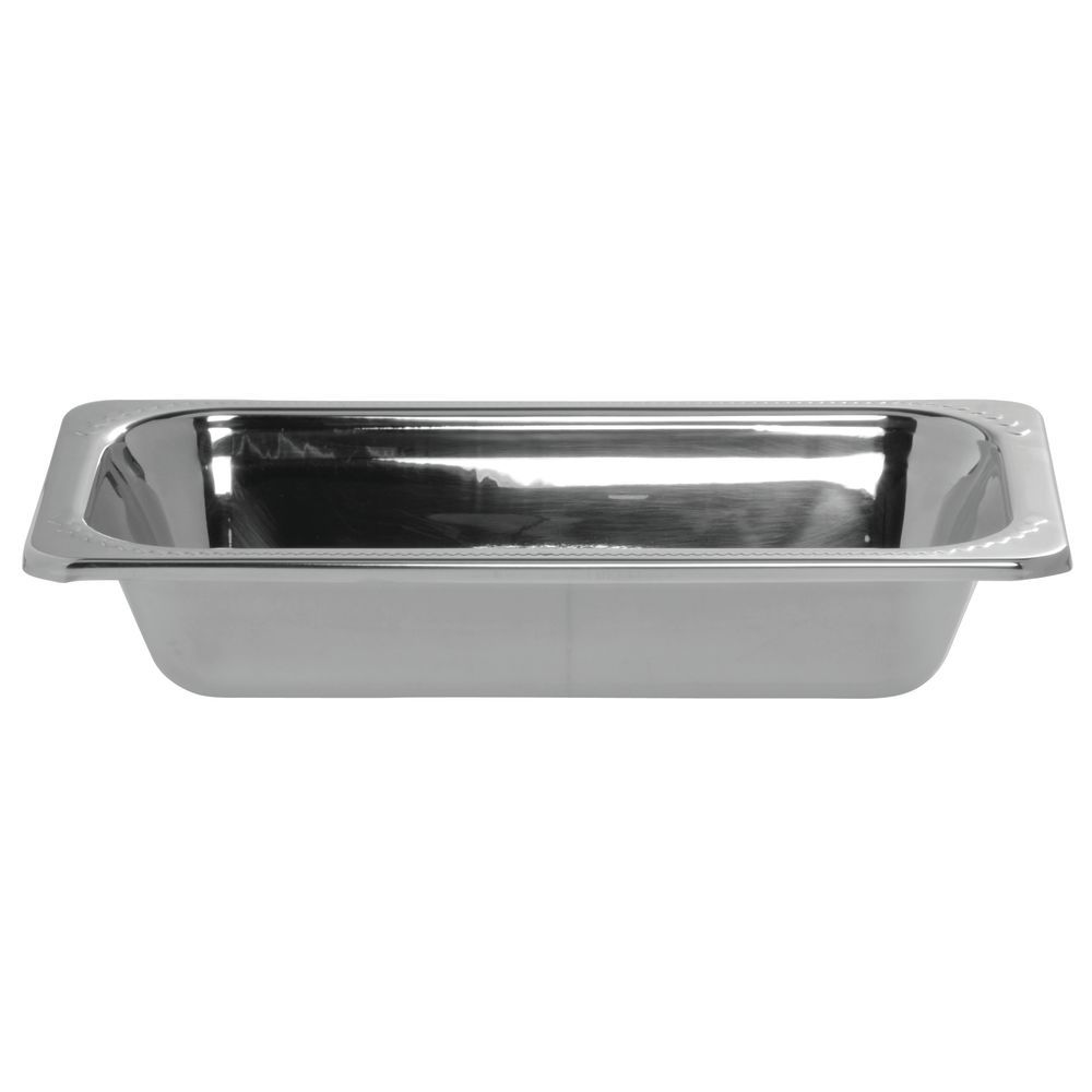 Bon Chef Hot Solutions Stainless Steel Chafing Dish Third Size Pan Laurel  13"L  x 7"W  x  4"H
